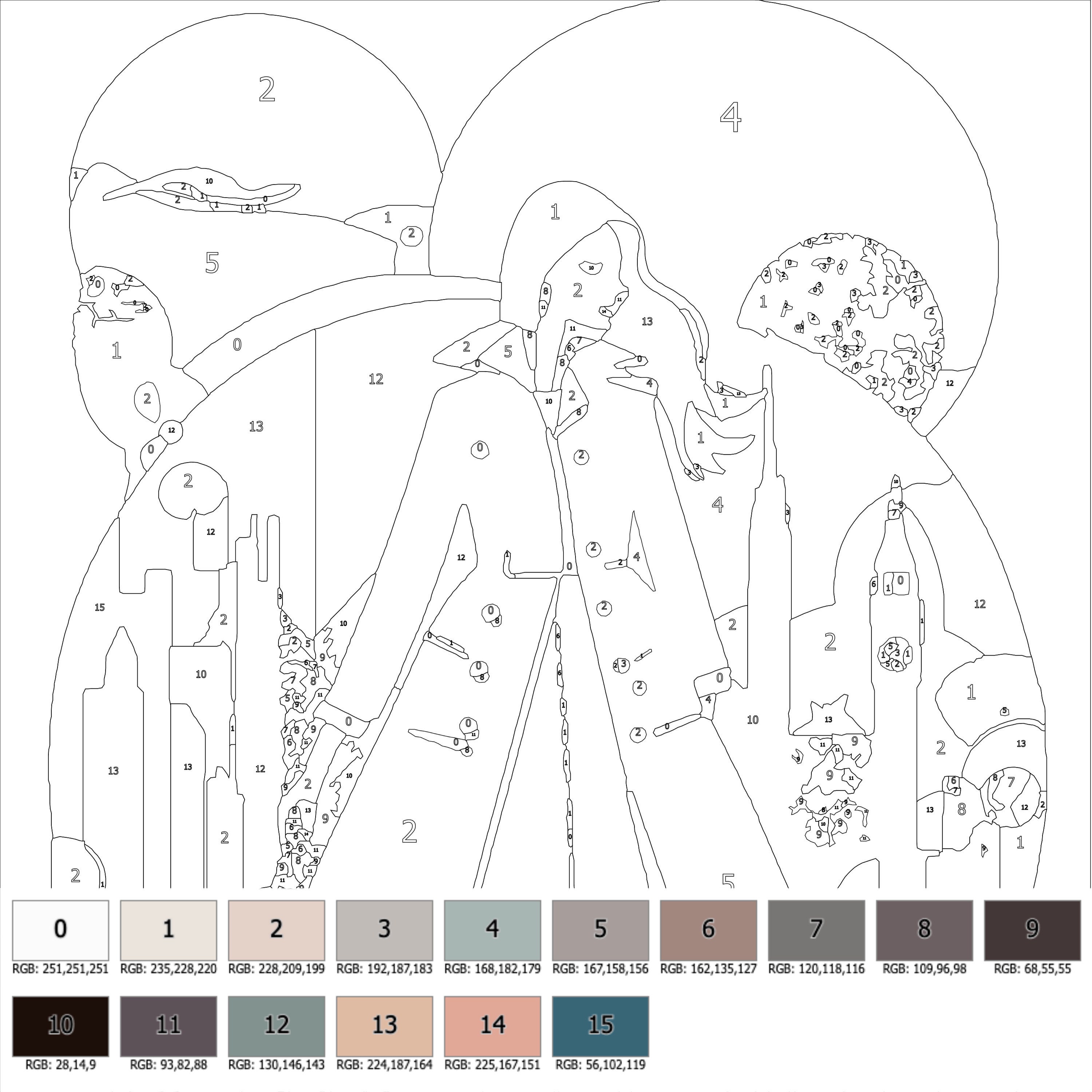 Color by Number for Adult Paint by Number Printable Fashion - Etsy