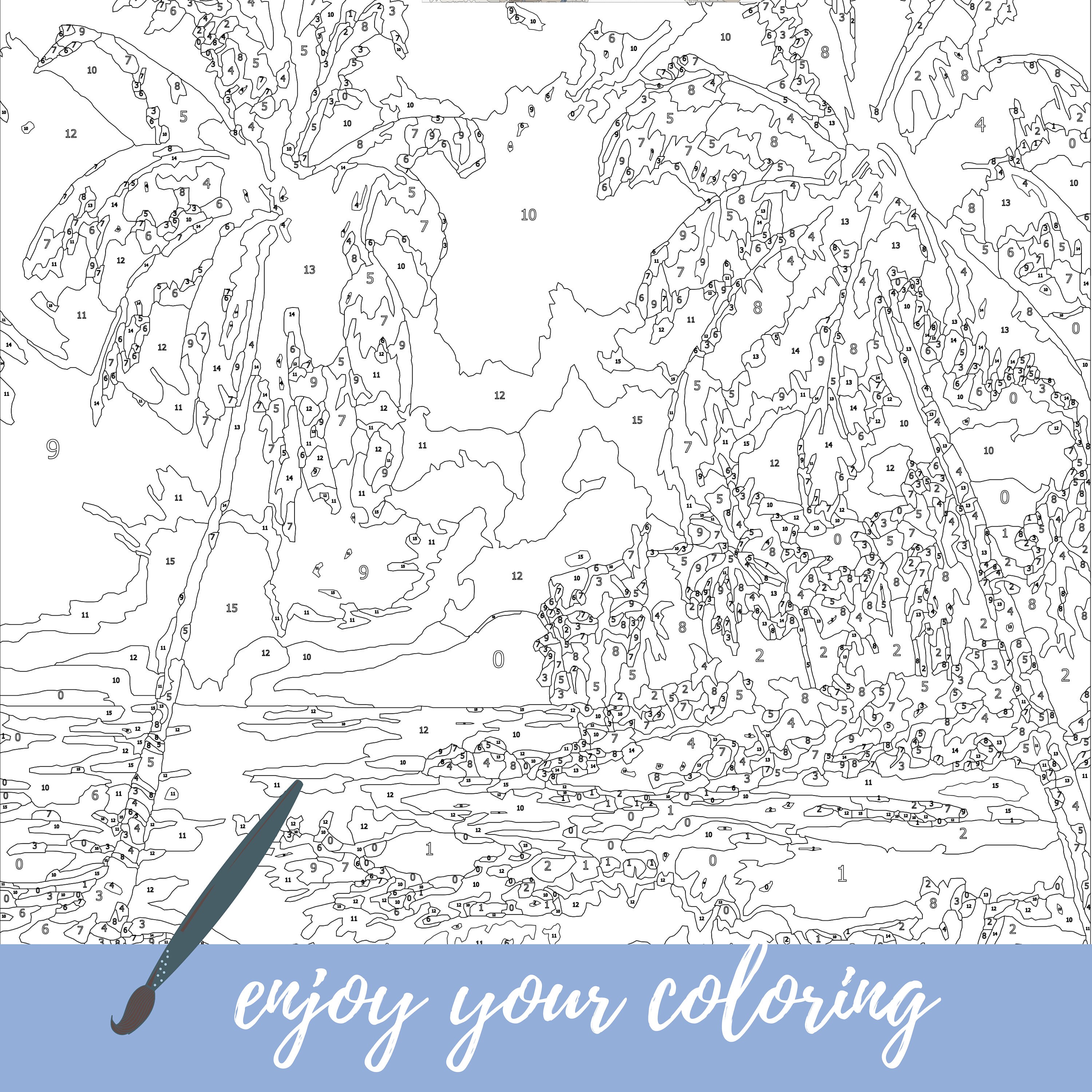 Color by Number forPaint by Number Printable Sea Etsy Color by Number forPaint by Number Printable Sea Etsy