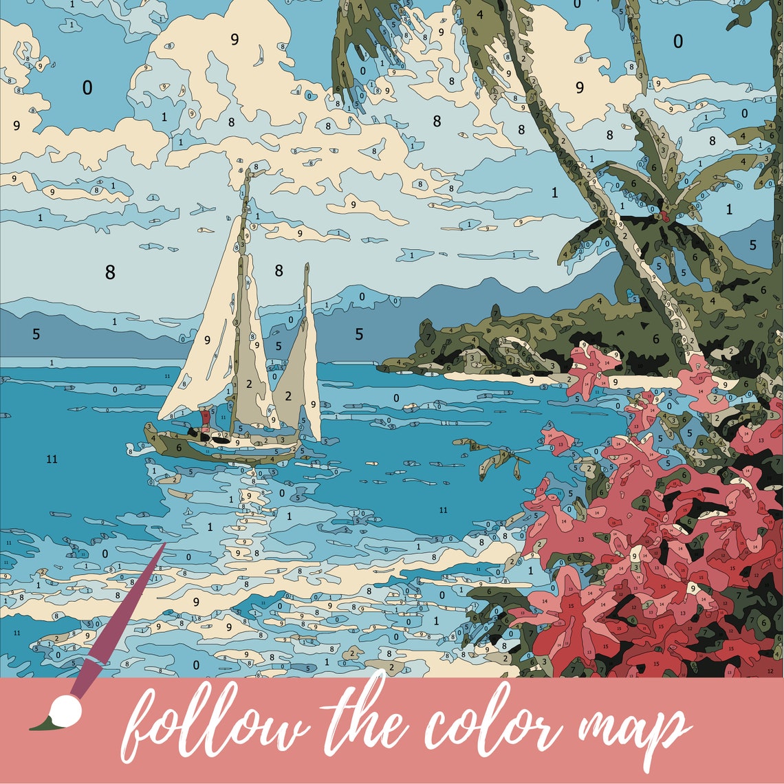 1 Color by Number for Adult Paint by Number Printable Dream - Etsy