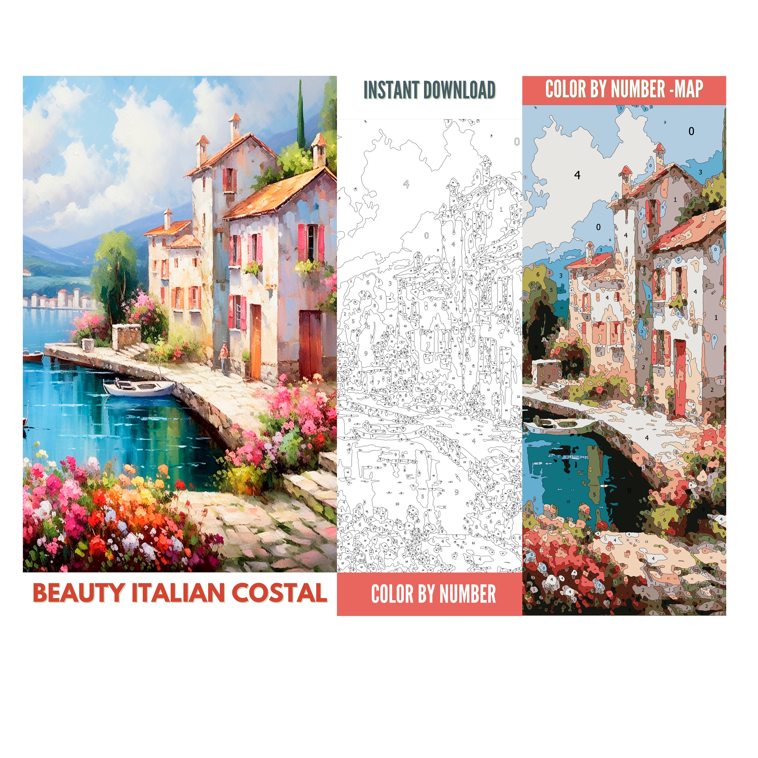Color by Number for Adultpaint by Number Printable10 - Etsy