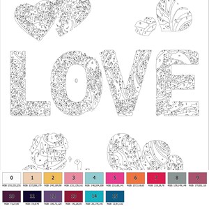 Color by Number for Adult, Paint by Number Printable, Quote Mandala
