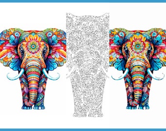 Malen Nach Zahlen Set 'Colorful Elefant' – 16x20 Zoll Leinwand Für Erwachsene & Kinder