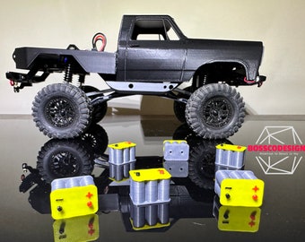 Batteries de voiture arrondies Scale Optima, Batteries de voiture de modèle réduit, Accessoires de chenilles, Figurines miniatures
