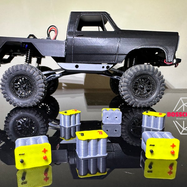 Modellauto-Batterien gerundet, Modellauto-Batterien, Crawler Zubehör, Miniaturfiguren