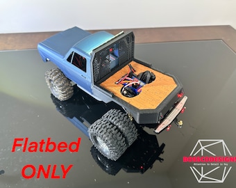 Custom 1:18 Scale Flatbed for TRX4M, TRX4M High Trail, Or Other 1/18 Scale Model Vehicles by BossCoDesigns