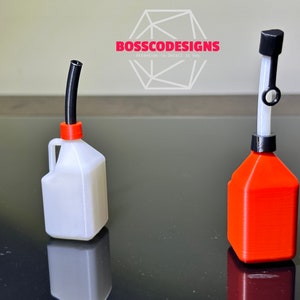 Jarras de combustible de carrera a escala 1:10, modelos a escala, contenedores de Gas, accesorios sobre orugas
