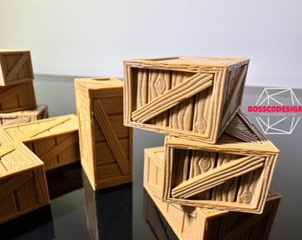 1:18 Realistic Scale Wooden Crate for TRX4M Or Other Scale Models