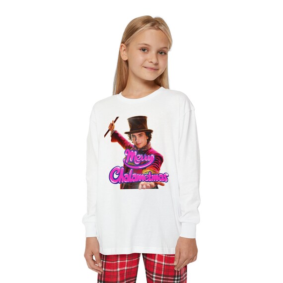 Timoth e Chalamet Christmas Pyjamas Pjs Youth Long Sleeve
