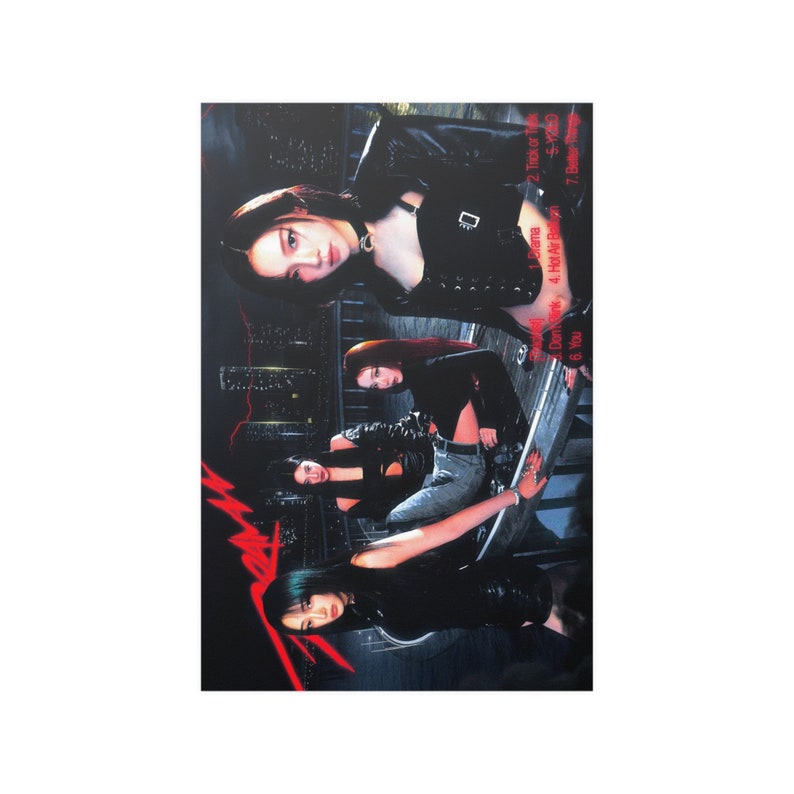 Aespa Drama Tracklist Aesthetic Kpop Idol Satin Poster Digital Download