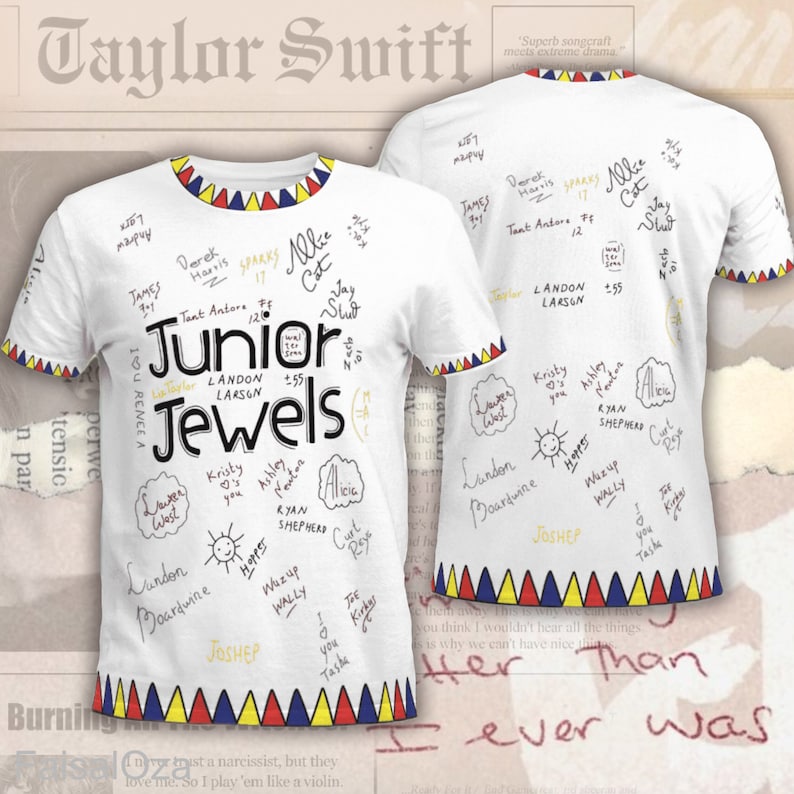 Junior Jewels Shirt Custom Name and Number Taylor Swift Etsy