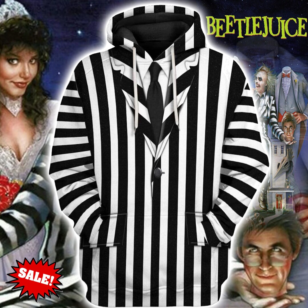Beetlejuice Halloween Costumes Hoodie Beetlejuice Cosplay - Etsy