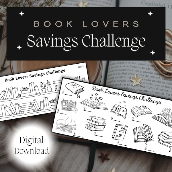 Book Lovers Savings Challenge INSTANT DOWNLOAD
