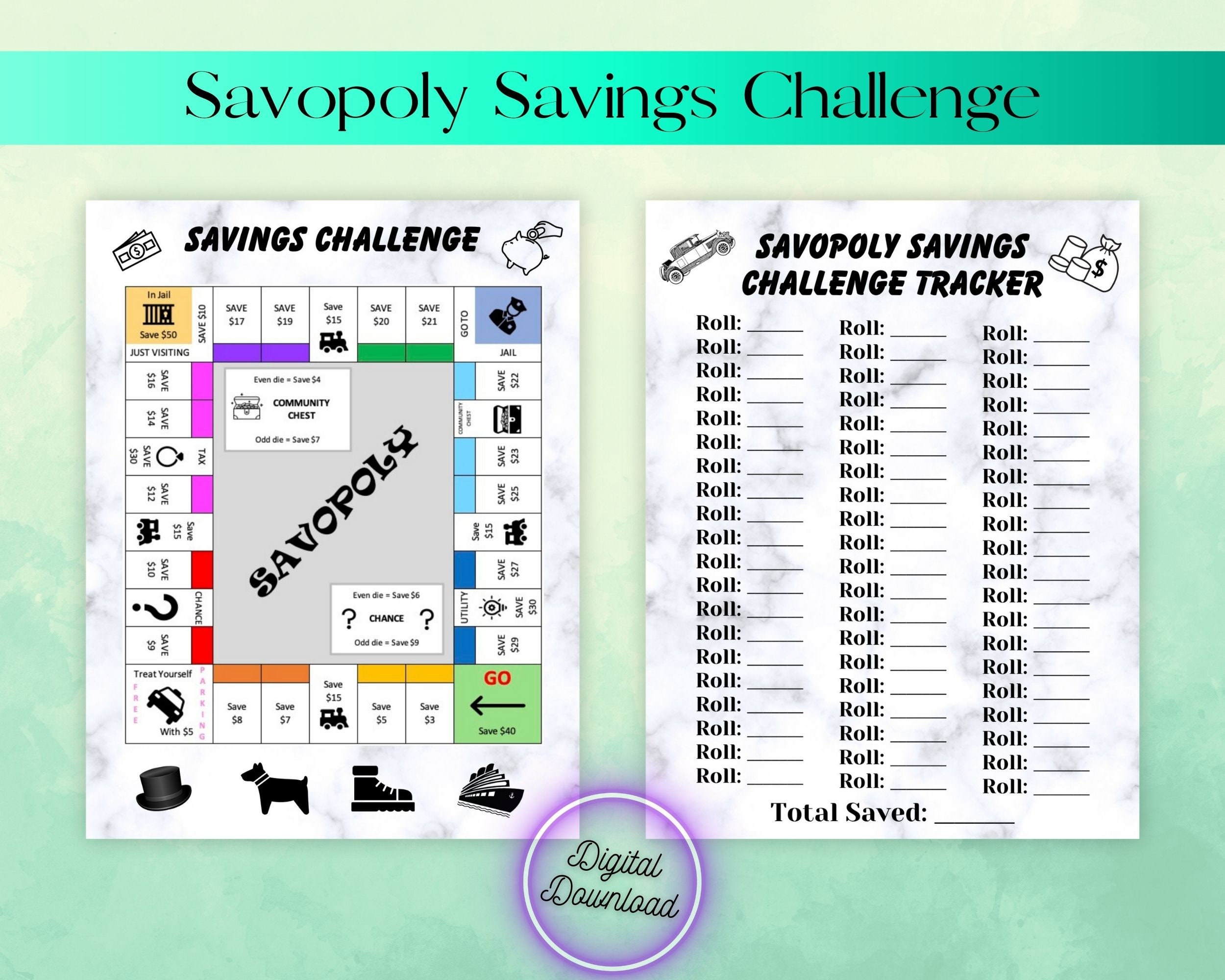 Savopoly Savings Challenge INSTANT - Il Fullxfull.4850416848 T46u