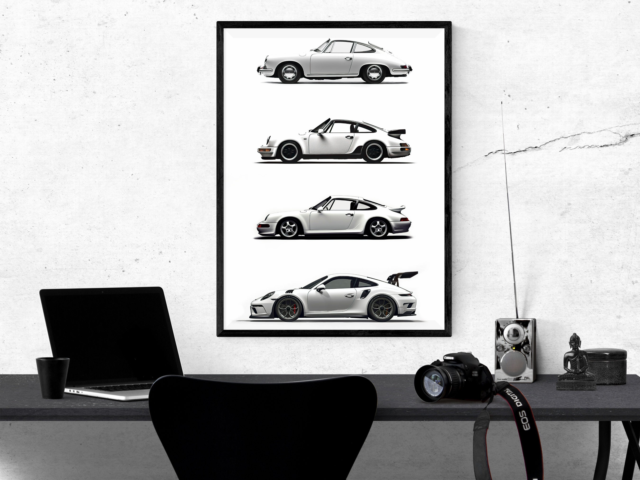  Porsche-Poster (12) Leinwand-Poster, Wandkunst, Dekordruck,  Bild, Gemälde für Wohnzimmer, Schlafzimmer, Dekoration, ungerahmt, 70 x 70  cm