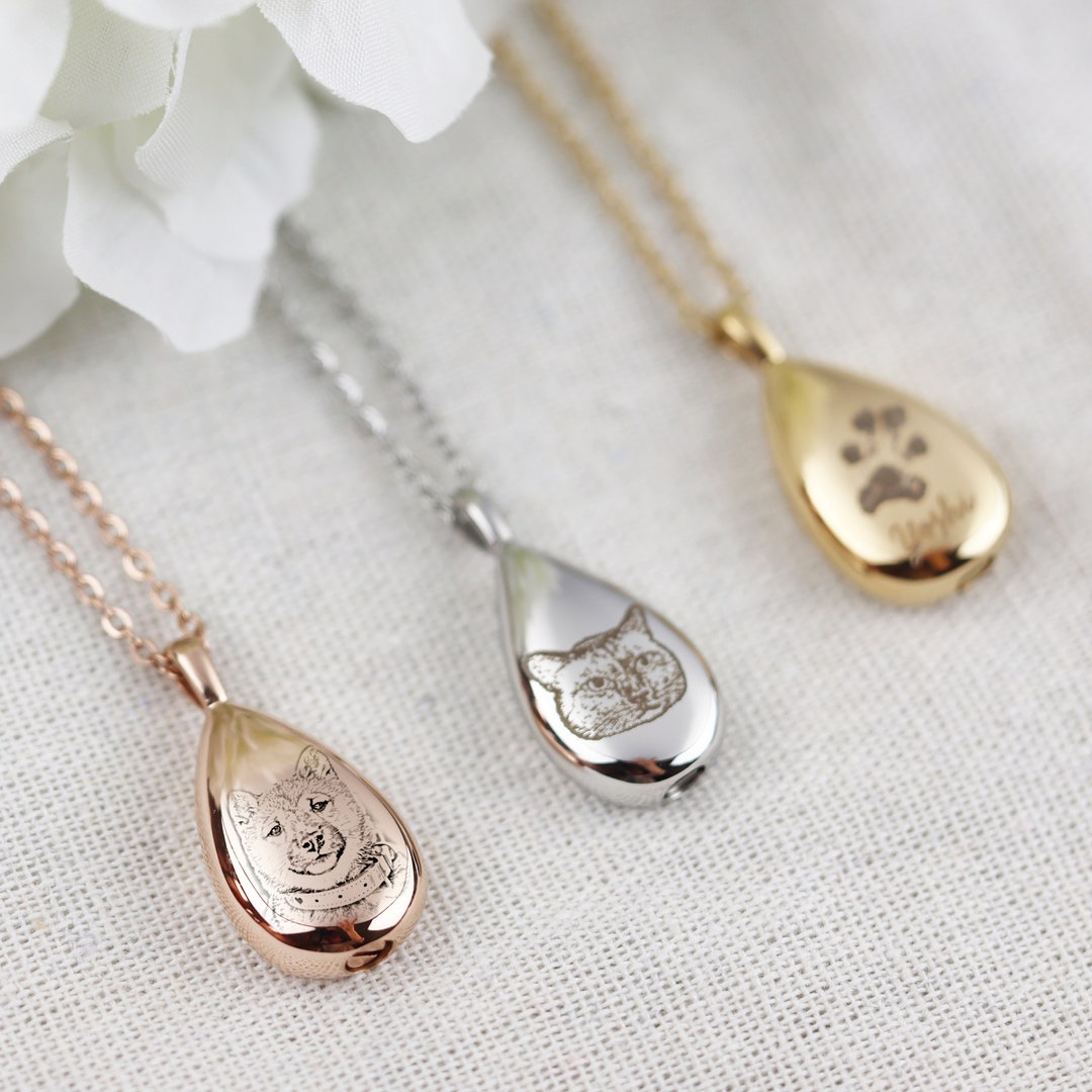 Pet Ashes Necklace Dog Ash Holder Pet Urn Necklace Dog Memorial Gift