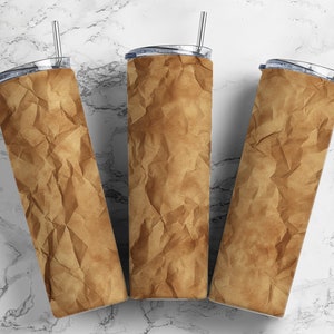 brązowa torba papierowa prosta 20oz sublimacja kubek projekt, prosta torba 9,2 x 8,3” prosta owijka na kubek PNG