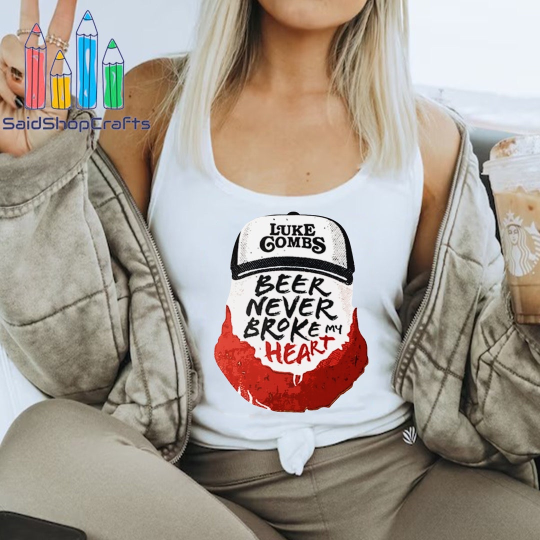 New Design Luke Combs Miller Lite 2023 Tank Beer Never Broke Etsy