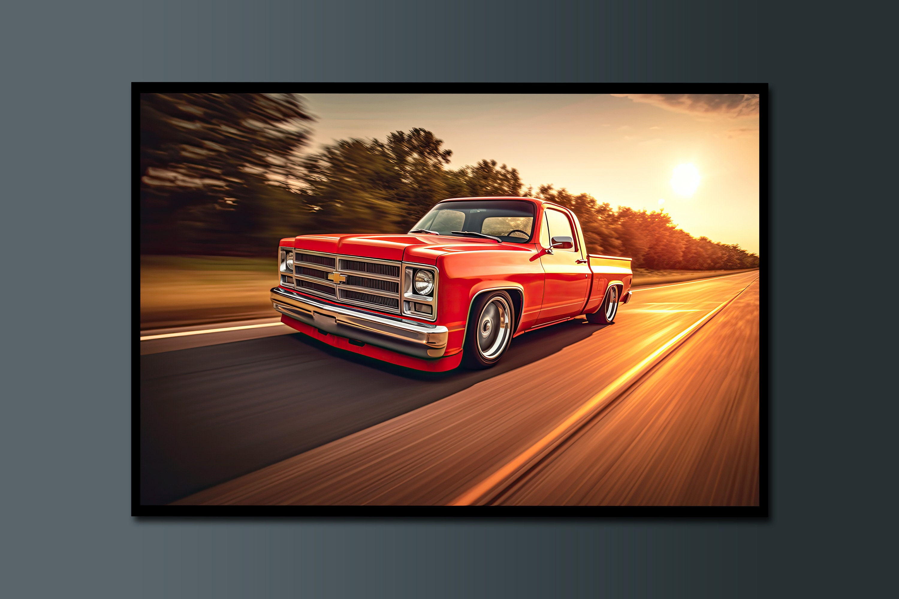 1987 Chevy C10 Square Body Truck Chevy 10 Square Body Poster Chevy 10