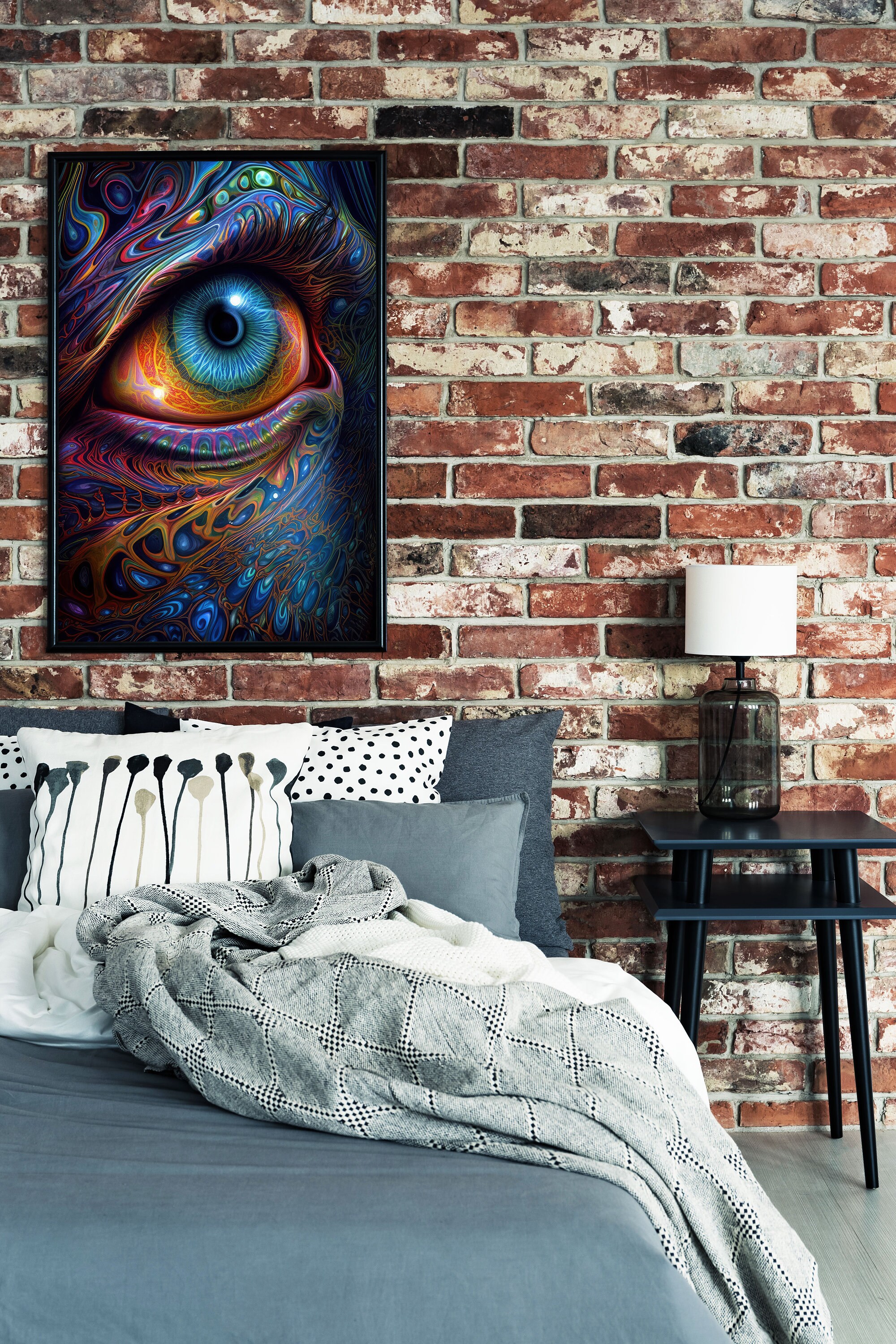 Psychedelic Eye Poster - Trippy Third Eye Wall Art - Surreal Optical ...