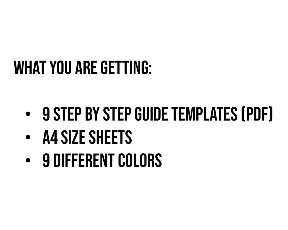 Printable Step by Step Guide Templates Bundle | Minimalist Colorful ...
