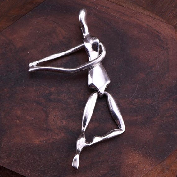 Articulated Sterling Silver Dancer Pendant