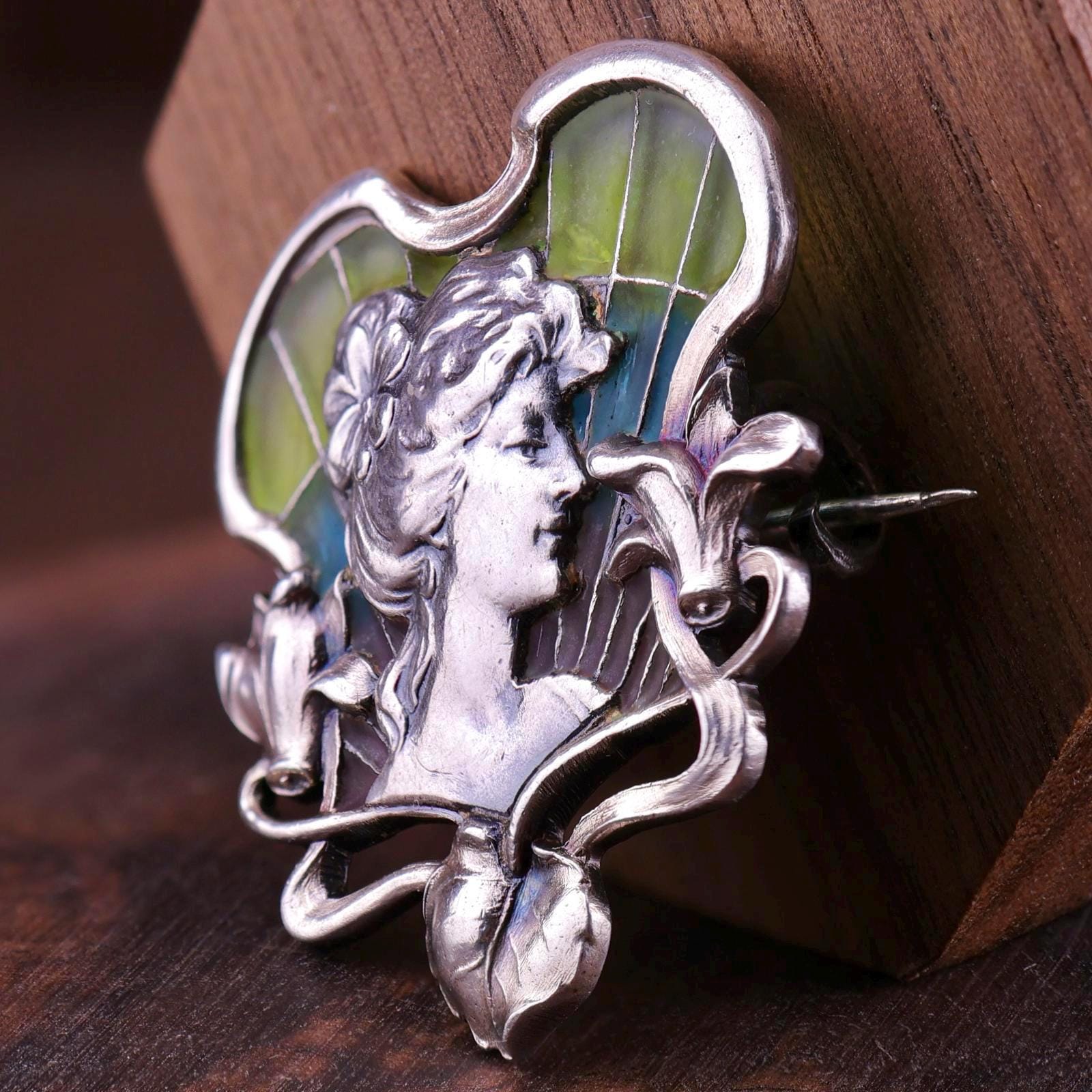 Antique Art Nouveau Meyle & Mayer Silver and Plique-à-jour Enamel ...