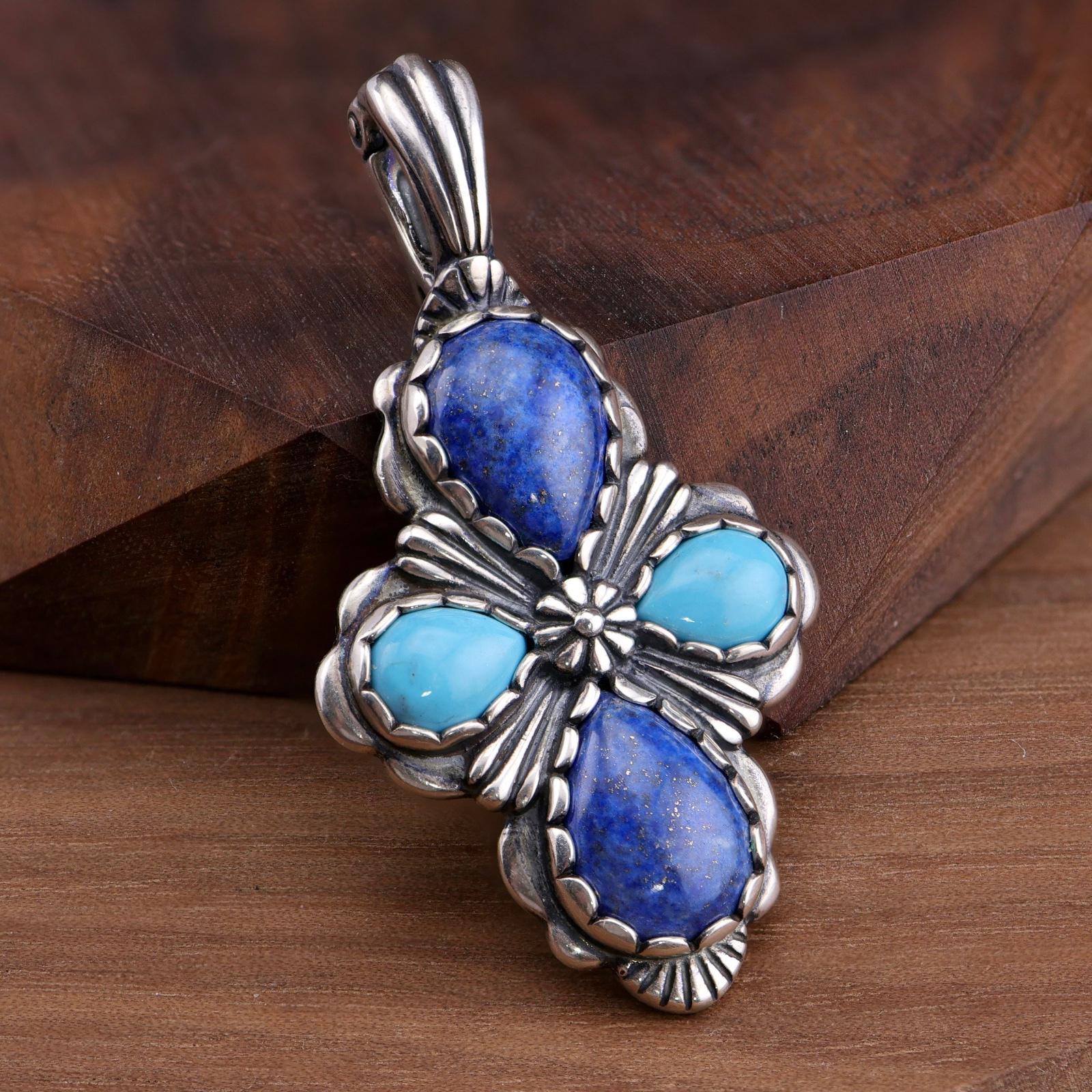 Carolyn Pollack Lapis Pendant - Etsy