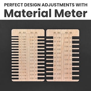 Laser Tools Kit Bundle Pack, Laser Bed Pins, Flexible Laser Patterns, Pencil Jig Template, Focus Rulers, Hole & Square Sizer, Fit Guides Bild 7