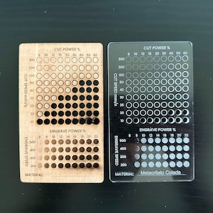 Laser Test Files | Lightburn Test | Diode Laser Test | CO2 Laser Test | Test Card Laser | Material Test Card Lightburn | Grid Test Plates | Laser Cut Test | Laser Engrave Test | Lightburn File | Power Scale | Test Grid | Grayscale Test | Test Plate