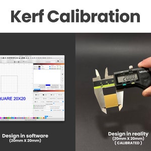 Paquete de calibración láser, archivos de prueba de láser Lightburn, tarjetas de prueba de materiales de corte y grabado con láser de diodo CO2, prueba de calibración imagen 5