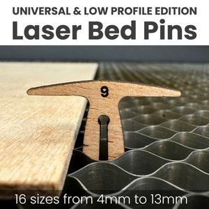Laser Tools Kit Bundle Pack, Laser Bed Pins, Flexible Laser Patterns, Pencil Jig Template, Focus Rulers, Hole & Square Sizer, Fit Guides Bild 2