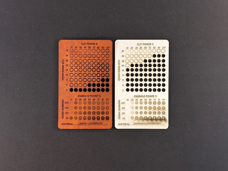 xTool Test Files, xTool Material Test, xTool Creative Space Laser Test Files, Laser Engraving & Cutting Test Cards, Calibration Test image 9