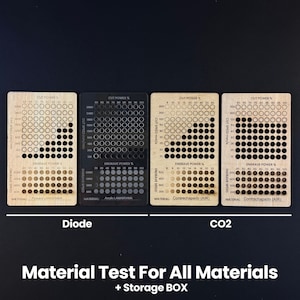 Paquete de calibración láser, archivos de prueba de láser Lightburn, tarjetas de prueba de materiales de corte y grabado con láser de diodo CO2, prueba de calibración imagen 9