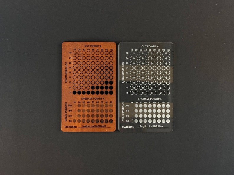 xTool Test Files, xTool Material Test, xTool Creative Space Laser Test Files, Laser Engraving & Cutting Test Cards, Calibration Test image 7