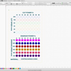 Fichiers de test laser Carte de test des matériaux Lightburn Test de découpe et de gravure CO2 Lasers à diodes Plaques d'essai de grille xTool, OMtech, LM2, Elegoo image 2