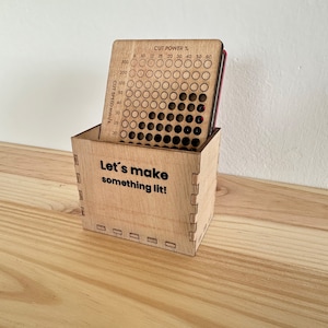 Storage Box | Laser Cut Wooden Box | Material Test Storage | Material Test Box | Organizer Box Laser Test | Laser Engrave Box | Test Box | Lightburn Box