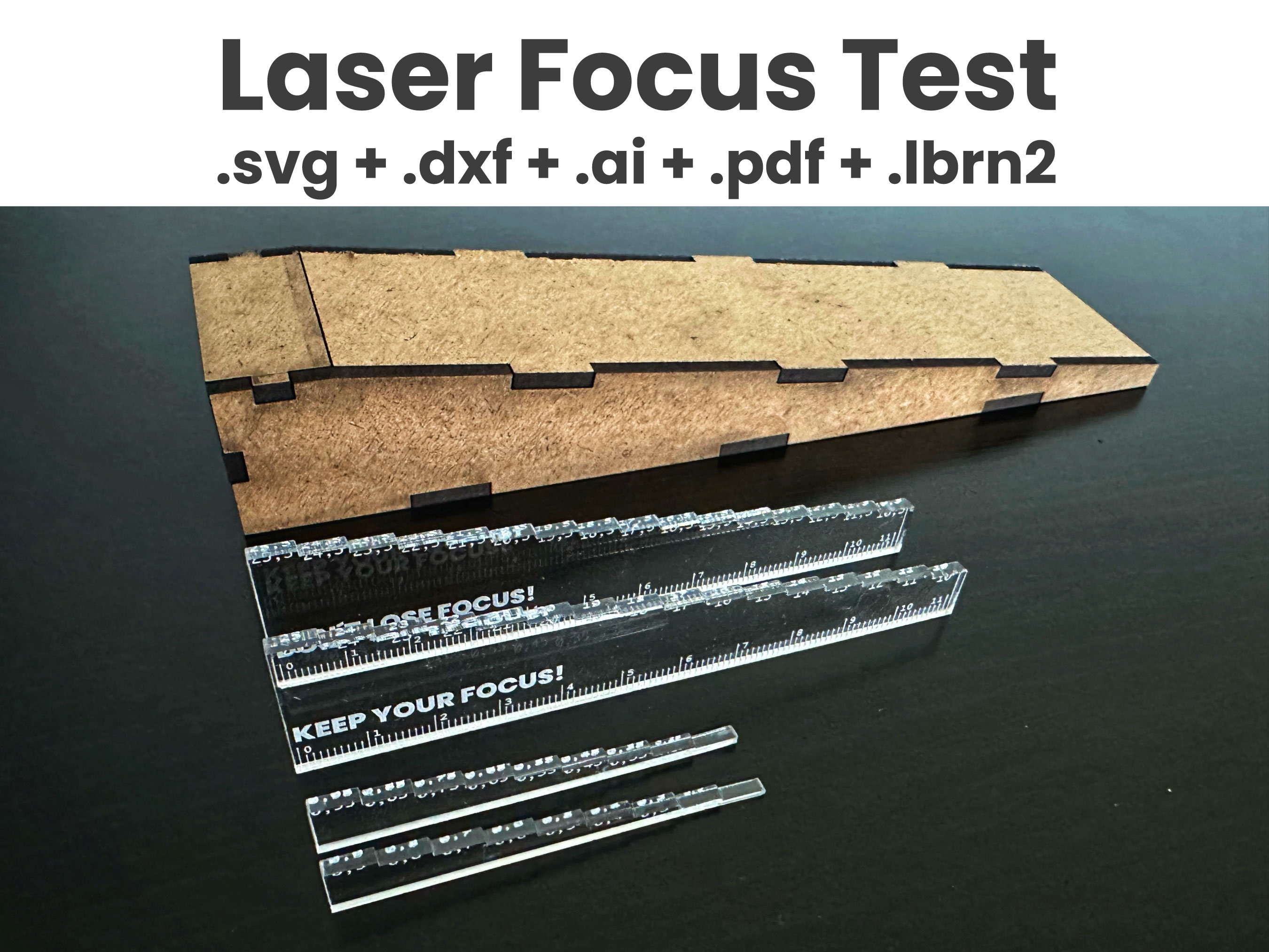 Laser Ramp Test Rulers Files Laser Focus Test Laser Focal Etsy Canada