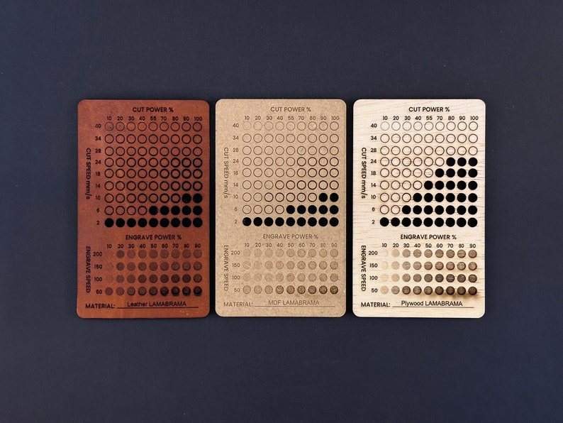 xTool Test Files, xTool Material Test, xTool Creative Space Laser Test Files, Laser Engraving & Cutting Test Cards, Calibration Test image 5