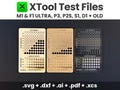 xTool Test Files, xTool Material Test, xTool Creative Space Laser Test Files, Laser Engraving & Cutting Test Cards, Calibration Test