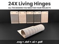 Flexible Living Hinges Laser Cut Files, Flexible Laser Cut Patterns, Laser Cut Living Hinge Pattern for bend wood, Living Hinge Pack