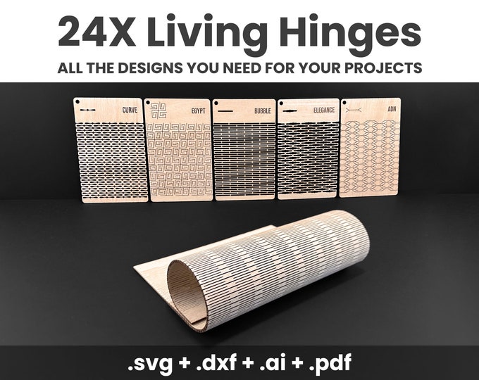 Laser Cut Flexible Hinge SVG Vector Files (digital Download) - Etsy Canada
