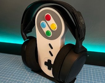 SNES Controller Design Headphone Holder| Retro style meets functionality: headphone holder in Super Nintendo design | SNES controller design