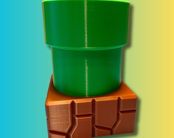 Super Mario Warp Pipe as a pen holder! Bring the fun of the game to your desk!