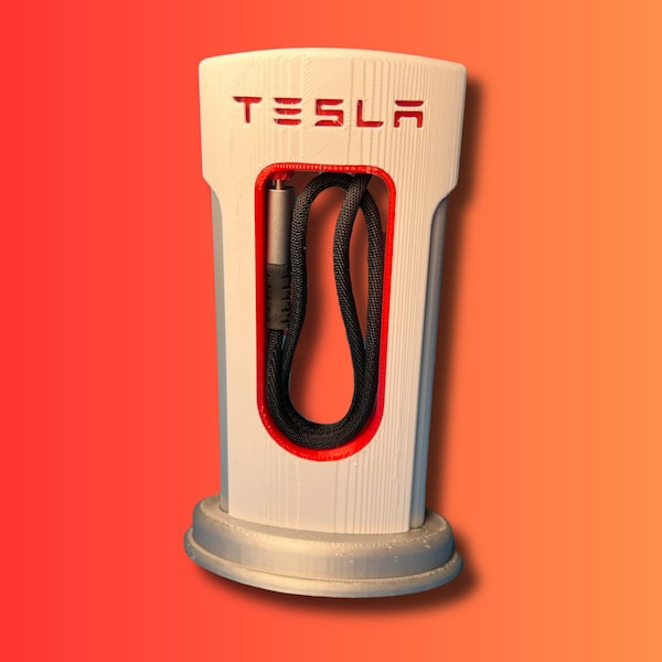 Tesla Mini Supercharger USB-C / iPhone Lightning - Stilvolles Laden im Miniaturformat für echte Energie-Enthusiasten!
