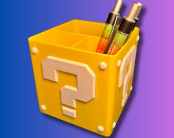 Porte-stylo Power-Up ! / Organisateur de style Super Mario pour votre bureau !