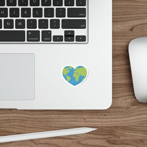 Umweltfreundlicher Love for the Earth-Aufkleber