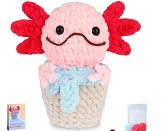 Joli kit de crochet axolotl pour débutant