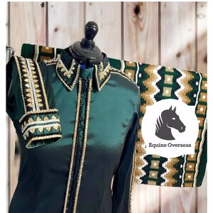Western Showmanship Horsemanship Pleasure Show Shirt and matching show pad