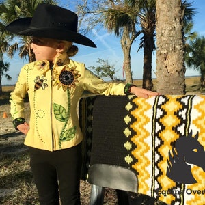 Western Showmanship Horsemanship Pleasure Show Shirt with matching pad only for baby rider.