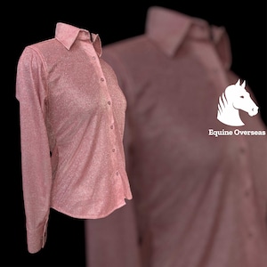 Twilling Sparkle Western Stretch Show Shirt  Horsemanship Showmanship Pleasure Show Shirt Youth Modern Cowgirls Western Button Down Shirt